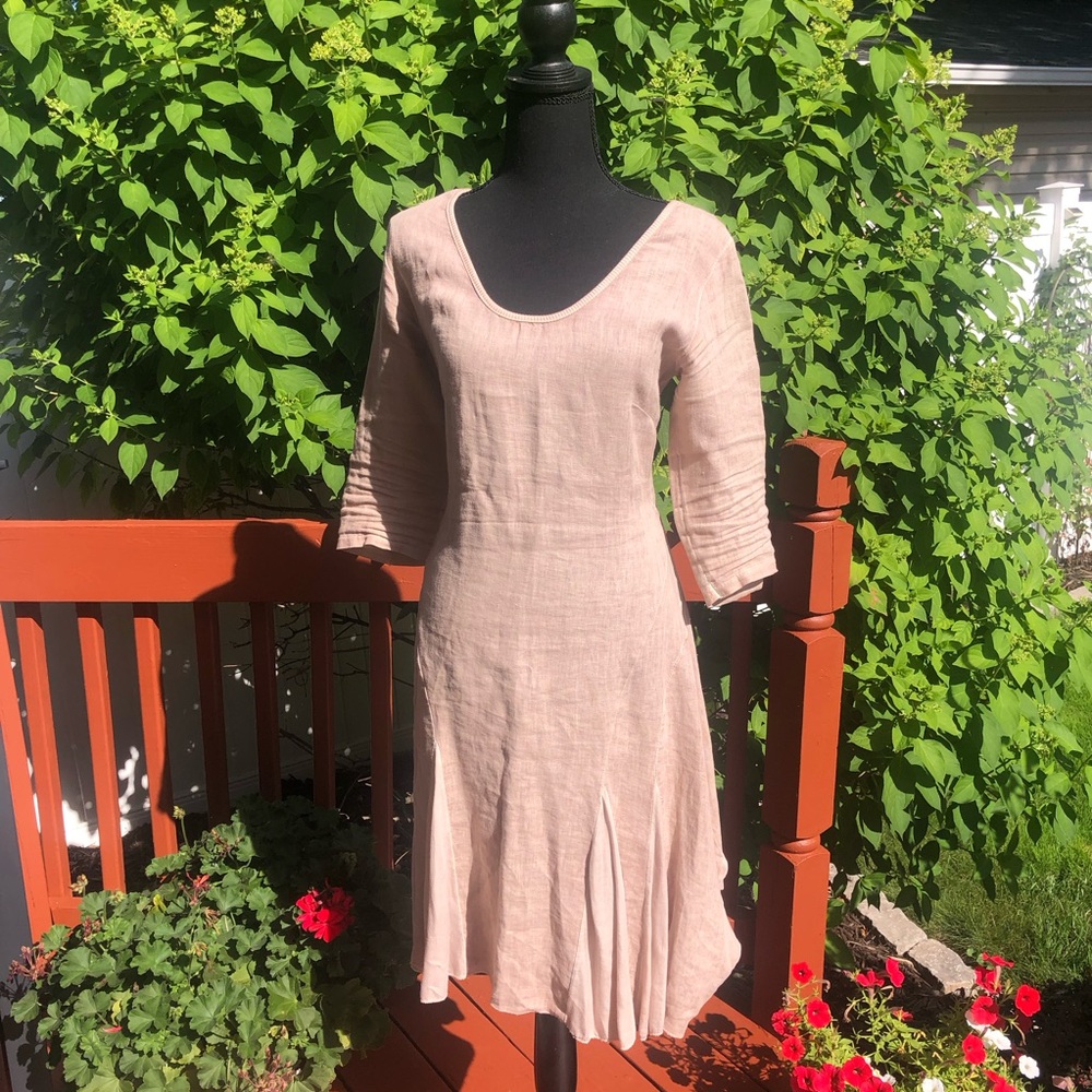 Casual Long Sleeve Beige Women's Dress